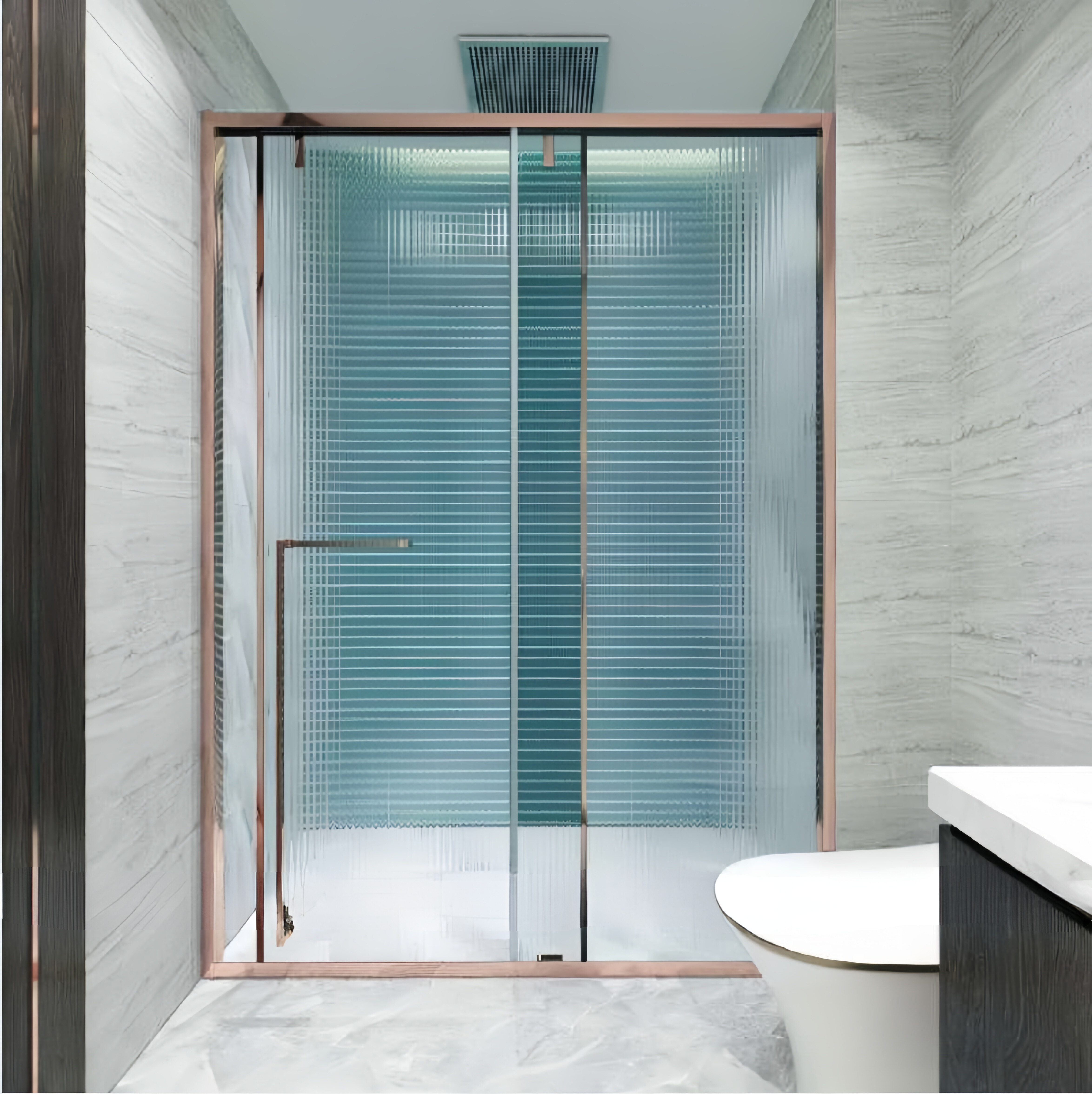 PHÒNG TẮM KÍNH CAO CẤP 180° CỬA LÙA - NHẬP KHẨU